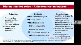 Guide d’animation de groupes thérapeutiques en ergothérapie un exemple du CHUM [upl. by Akeylah]