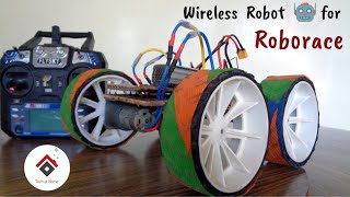 How to make 4x4 wireless Roborace Robot using Flysky and Brushed ESC [upl. by Hailed]