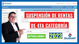 Suspensión de retenciones por rentas de Cuarta Categoría 2023 SUNAT bien explicado [upl. by Nazarius]