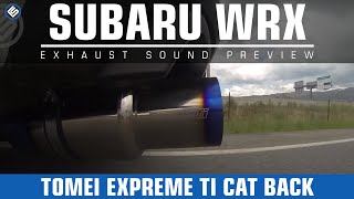 Tomei Expreme Ti Titanium Catback Exhaust  2015 Subaru WRX Exhaust Sound [upl. by Philina617]