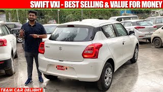 Swift VXi 2023  Walkaround in Hindi  Team Car Delight [upl. by Reiniar]