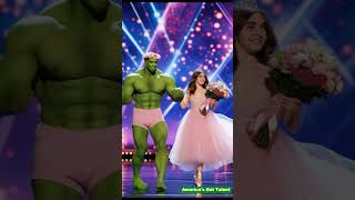 Pretty Girl and The Hulk on Americas Got Talent Stage talent [upl. by Aduhey927]