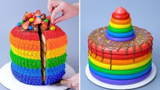 🌈 Satisfying RAINBOW Cake Decorating Ideas 🌈 Amazing Chocolate Cake Decorating Compilation [upl. by Tehc]