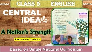 A Nations Strength Central idea  Class 5 English A nations strength  Poet RW Emerson [upl. by Patman525]