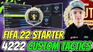 FIFA 22 THE NEW MOST META 4222 STARTER CUSTOM TACTICS amp PLAYER INSTRUCTIONS  FUT 22 [upl. by Aicat22]