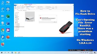 How to fix Virus shortcut USB Drive  Error RunDLL There was a problem starting [upl. by Cirdec249]