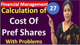 27 Calculation of Cost Of Preference Shares from Financial Management Subject [upl. by Schwitzer]