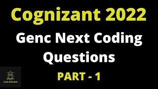 Part 1 Cognizant Genc Next Coding Questions  Cognizant Coding  Automata Questions 2022 [upl. by Kieran939]