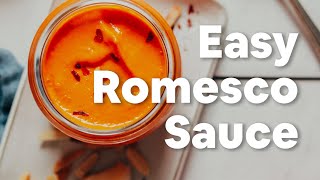 Easy Romesco Sauce 7 ingredients  Minimalist Baker Recipes [upl. by Onailerua]