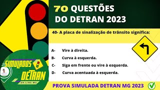 Questões da prova teorica detran 2023 prova do detran 2023 mgsimuladosdetran2023 detranmg2023 [upl. by Anev]