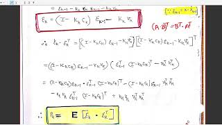 Lecture 8 Kalman Filter Derivation Using Recursive Least Squares Estimator KalmanFilter [upl. by Melodee790]