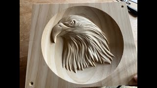 Let’s Carve This Simple 3D Eagle on the CNC [upl. by Robma]