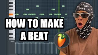 how to make a beat on FL STUDIO Beginner [upl. by Anayit]