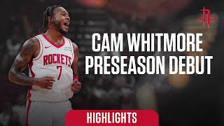 Cam Whitmore Preseason Game 1 Highlights  Houston Rockets [upl. by Nileuqay79]