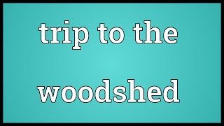 Trip to the woodshed Meaning [upl. by Emie]