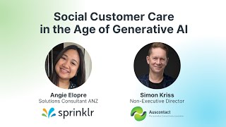 Sprinklr Webinar Social Customer Care in the Age of Generative AI [upl. by Kipton]