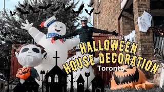 Cycling around Toronto showing house decorations [upl. by Sanjay]