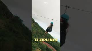 13 Zip Lines in Mauritius at La Vallée des Couleurs Nature Park 🇲🇺 [upl. by Atse912]