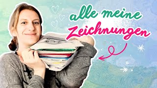 😁 Ich zeige euch ALLE meine ZEICHNUNGEN  Mini Sketchbook Tour [upl. by Idnek]