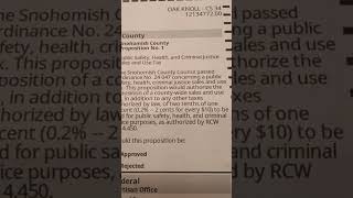 Snohomish county proposition number one vote no [upl. by Cates]