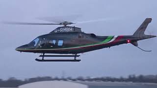 AgustaWestland Trekker AW109 Helicopter Landing At Glasgow Airport 712023 Rare To See [upl. by Domenech]