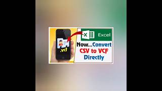 How to Convert Excel csv to vcf file Directly  csv to vcf  Excel to vcf converter [upl. by Nuahsyt]