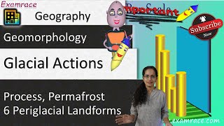 Glacial Action Process Permafrost amp 6 Periglacial Landforms Examrace  Dr Manishika [upl. by Eckardt]