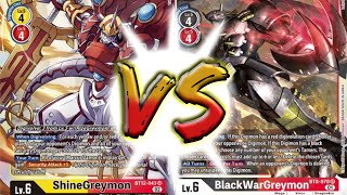 Blackwargreymon vs Shinegreymon TCG locals BT13 EX4 [upl. by Minne]