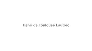 How to Pronounce quotHenri de Toulouse Lautrecquot [upl. by Aneeg]