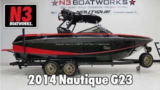 2014 Nautique G23  Onyx Black Victory Red  Walk Through  N3 Boatworks [upl. by Glavin]