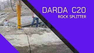 Darda C20 hydraulic rock splitter [upl. by Sugihara]