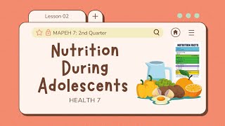 Health 7 Lesson 2 Nutrition during Adolescence  Quarter 2 [upl. by Sesiom]