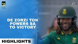 Tony de Zorzis Spectacular Ton Leads South Africa to Victory  Highlights SAvIND 2nd ODI [upl. by Launame]