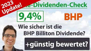 BHP Aktienanalyse 2023 Wie sicher ist die Dividende Jetzt günstig bewertet [upl. by Althee549]