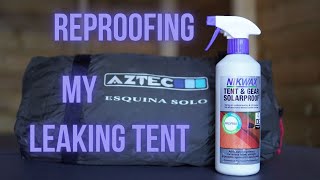 Reproofing My Tent With NIKWAX Tent amp Gear Solarproof [upl. by Annawek407]