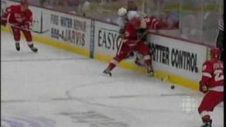 Johan Franzen Knees Sidney Crosby [upl. by Gene9]