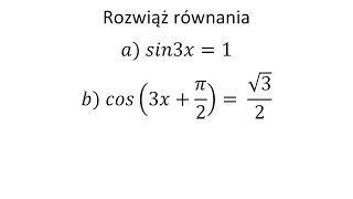 Równania trygonometryczne cz 2 Rozwiąż równania [upl. by Cantone]