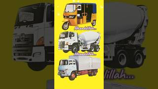 RICKSHAW ELEKTRIK TRUK MIXER HINO DAN TRUK TRAILER HINO TAKBIRAN shorts truk takbiran puzzle [upl. by Walston]