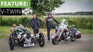 2019 Indian Springfield vs Morgan 3 Wheeler Road test cruising w Tiff Needell [upl. by Giffard526]