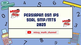 PERSIAPAN SOAL OSN IPS SDMI TAHUN 2025 osn OSNIPS [upl. by Yllaw509]