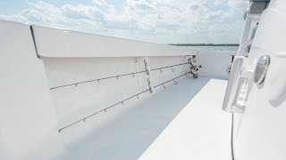 Sportsman Masters 207 Bay Boat  Under Gunwale Rod Racks [upl. by Heck]