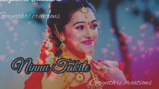 Agnisakshi serial  nuvvu takite song lyrics  whatsApp status vedio [upl. by Enialahs400]