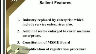 MSME ACT 2006 SALIENT FEATURES [upl. by Filberto]