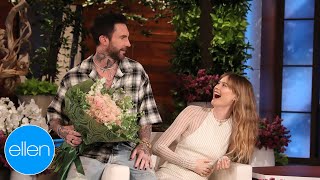 Behati Prinsloo Gets Surprise Visit from Adam Levine [upl. by Akim]