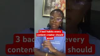 3 bad habits every content creator should avoid RenaYourTechCoach contentreator [upl. by Eugen611]