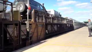 The Ghan leaving Adelaide on 20 May 2012 [upl. by Eerdna]