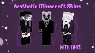 Aesthetic HD Minecraft SkinsWith linksMCPE Black Theme [upl. by Hgielrahc]