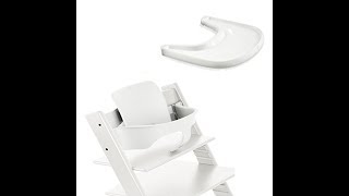 Stokke Tripp Trapp Baby Set White amp Tripp Trapp Tray White [upl. by Ainevul]