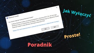 Jak Wyłączyć Klawisze Trwałe W Windows 10 [upl. by Aiuhsoj]