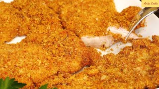 Crispy Breaded Chicken in the Oven [upl. by Aihtnis]